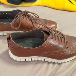 Cole Haan Grand Os Brown Leather Women’s Shoes